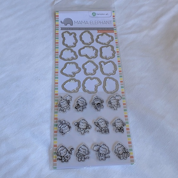 Mama Elephant stamp and die set NEW! Cute monkey design - Picture 9 of 9